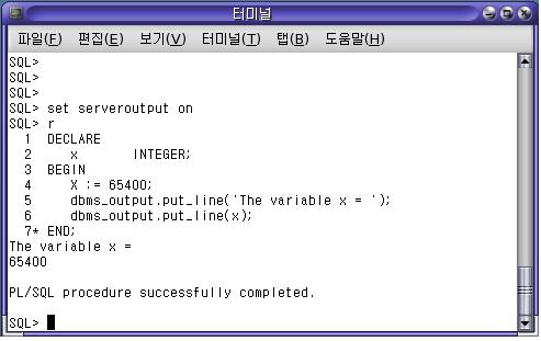 dbms_output. dbms_output.put_line(#39;The